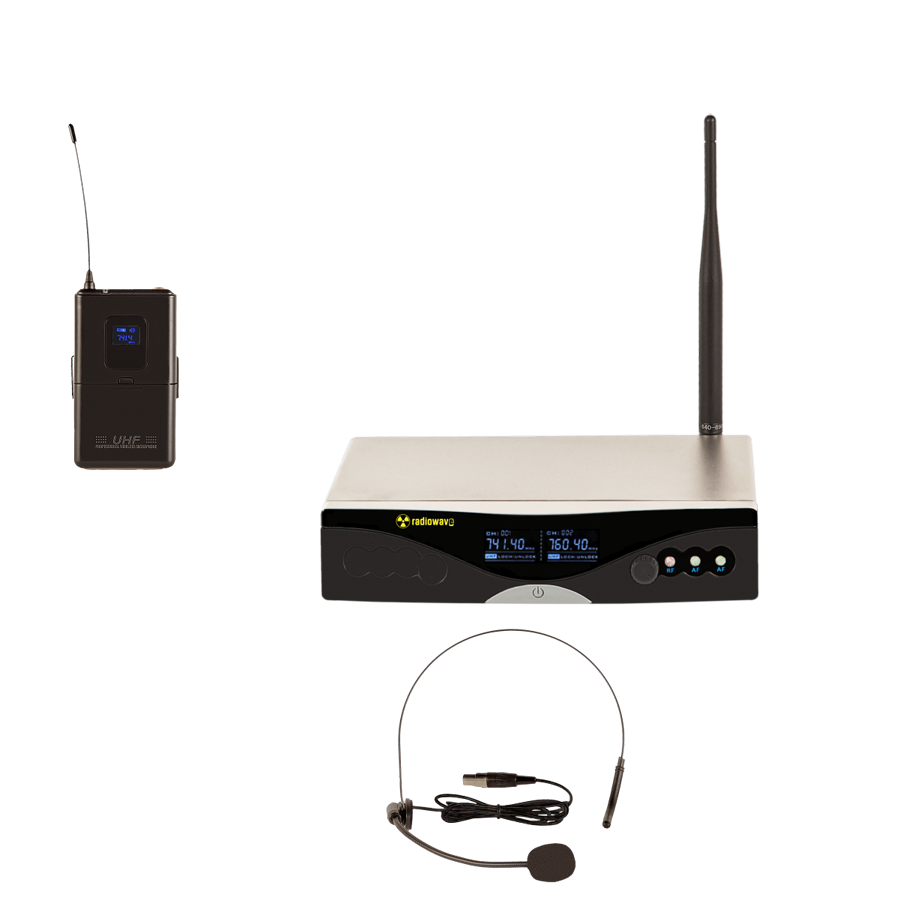 Radiowave UHS-401B радиосистема с 1 черным головным микрофоном